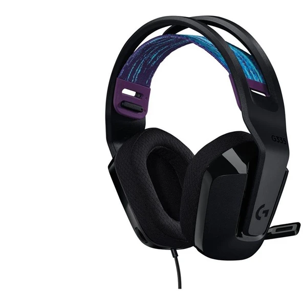Laidinės žaidimų ausinės Logitech G335, juodos spalvos
