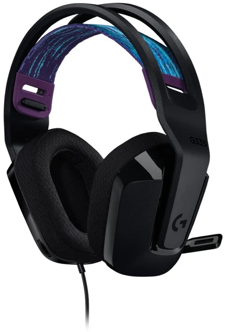 Laidinės žaidimų ausinės Logitech G335 Juodas. juodos