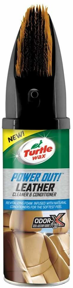TURTLE WAX Power Out Leather cleaner&conditioner with Odor-X, odos valiklis-kondicionierius su kvapo blokavimo technologija, 400 ml