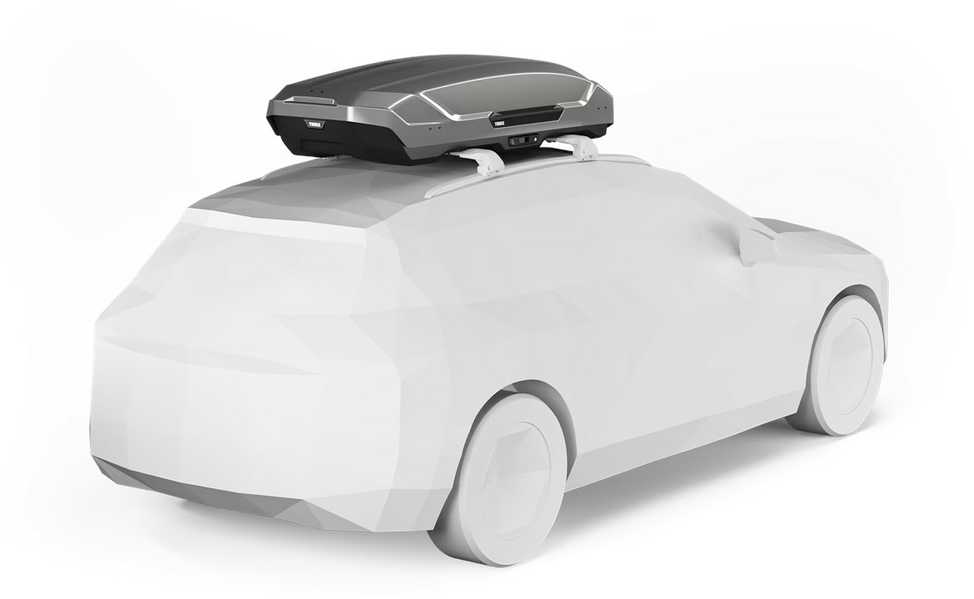 Automobilio stogo bagažinė Thule Motion 3 L, titano