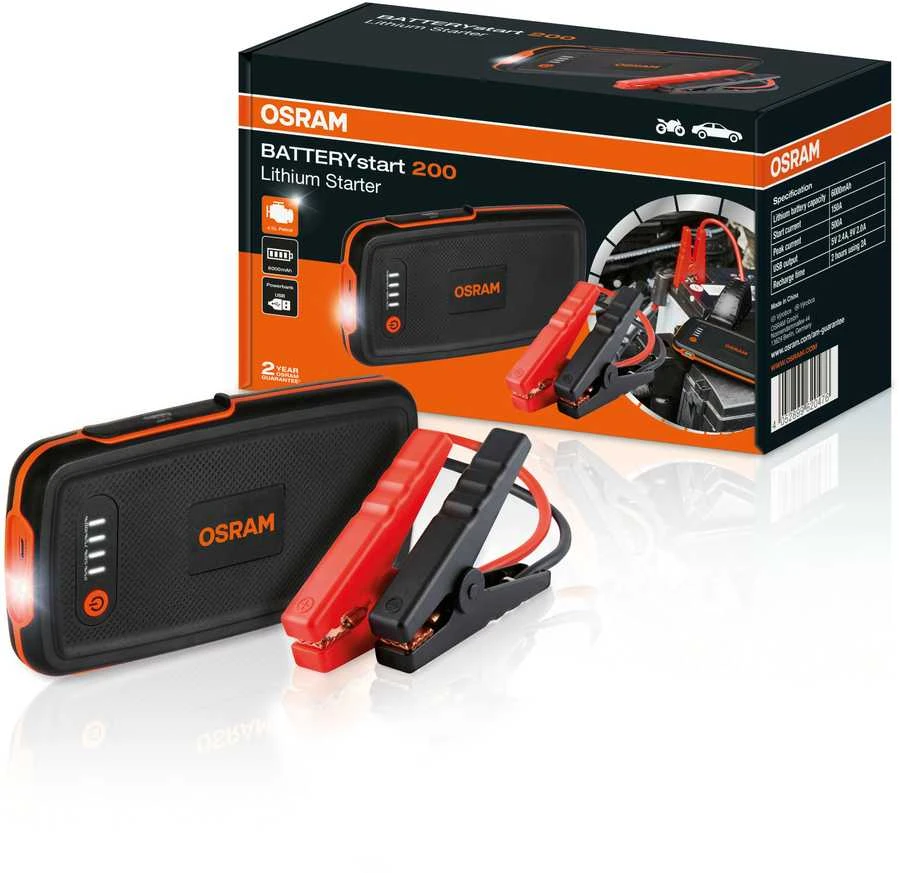 Prietaisas automobiliui užvesti Osram Starter 200