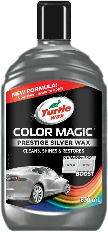 TURTLE WAX Color Magic Sidabrinis, polirolis, pilkas, 500 ml