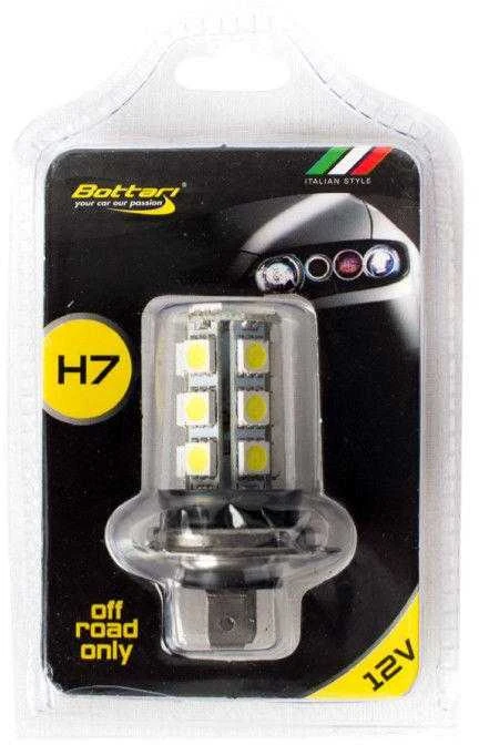 Bottari Lemputė LED H7 18SMD 5050 balta, 1 vnt