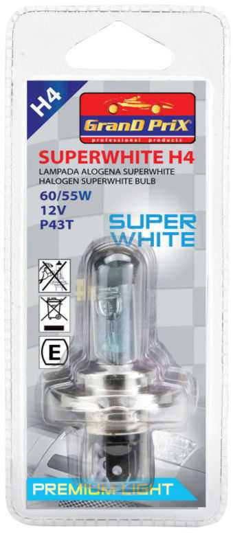 Automobilio lemputė Bottari Grand Prix Superwhite, halogeninė lemputė, baltos spalvos, 12 V