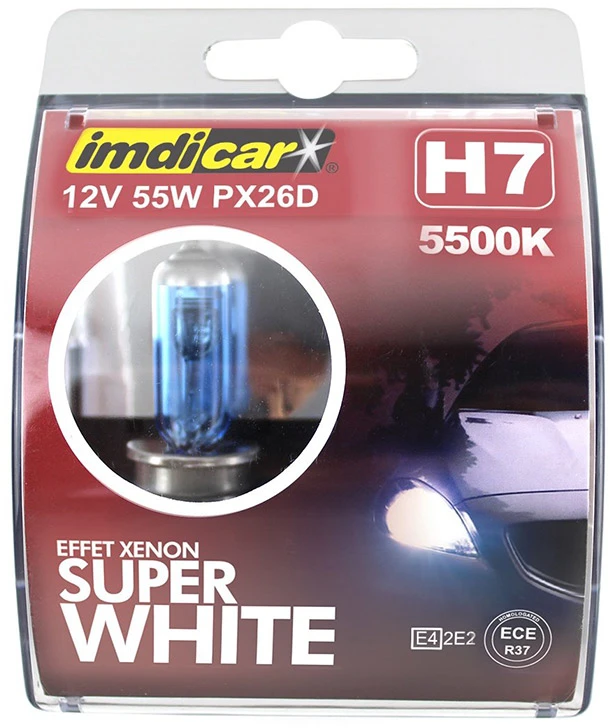 Automobilio lemputės IMDICAR H7 Baltas, 2 vnt.