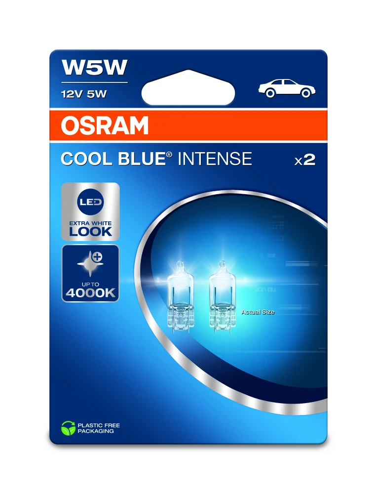 Automobilio lemputė Osram 2825CBN-2BL, halogeninė, skaidri sp./mėlyna sp., 12 V