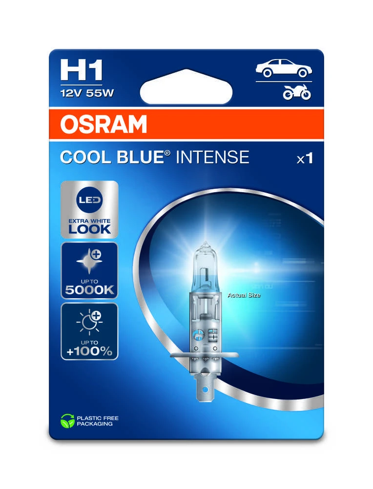 Osram LEMPUTĖ AUTOMATINĖ 55W 12V P14.5S 10XBLI1 H1