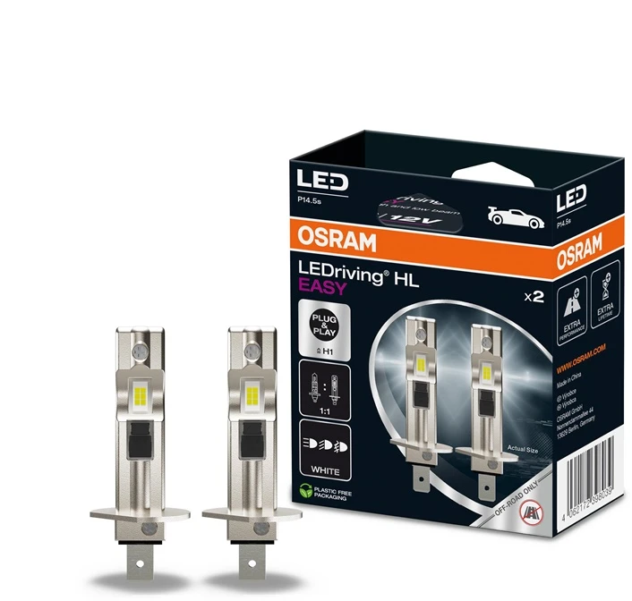 Osram LEMP AUTO LED H1 12V 9W 1400 6500K 2VNT