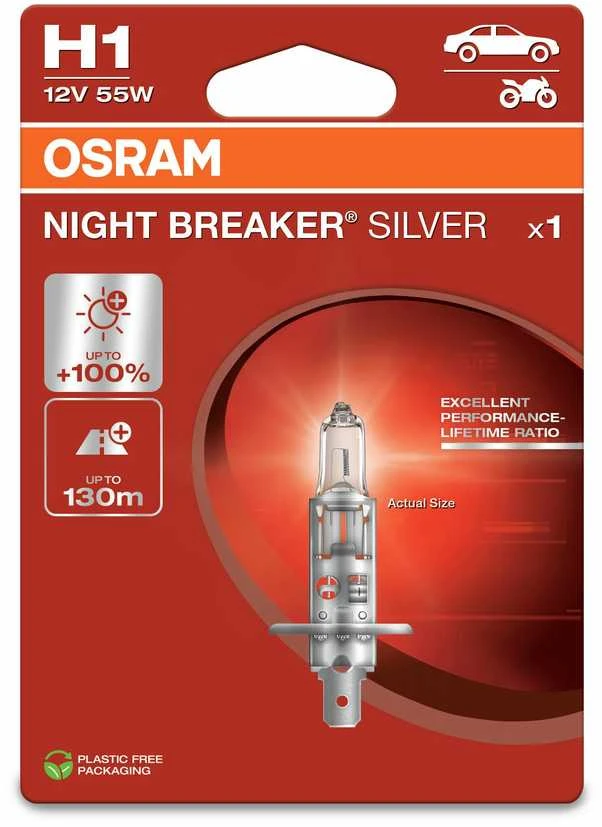 Osram LEMPUTĖ AUTOMATINĖ 55W 12V P14.5S 10XBLI1 H1