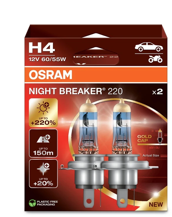 Auto spuldze Osram 64193NB220-2HB, halogēnā spuldze, balta, 12 V