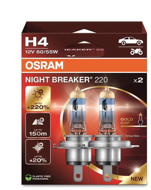 Auto spuldze Osram 64193NB220-2HB, halogēnā spuldze, balta, 12 V