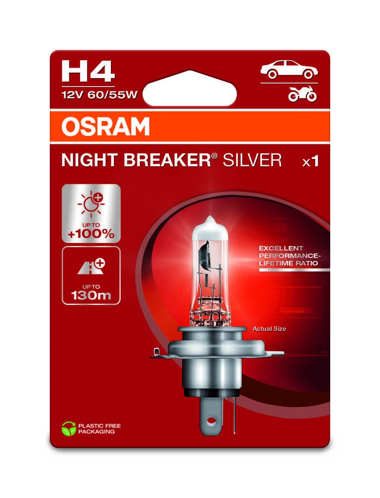 Osram LEMP AUT 60/55W 12V P43T 10XBLI1 H4