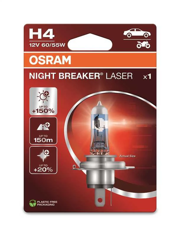 Auto spuldze Osram 64193NL-1BL, halogēnā spuldze, caurspīdīga/balta, 12 V