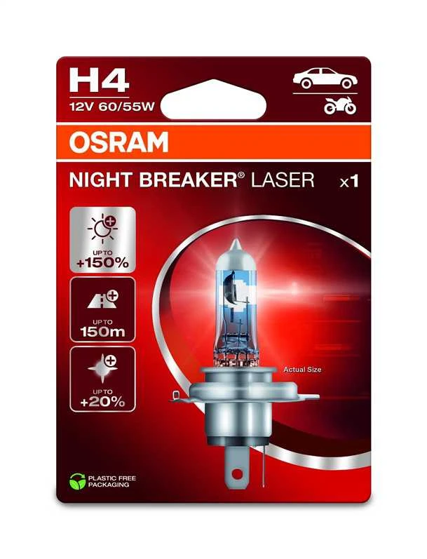 Auto spuldze Osram 64193NL-1BL, halogēnā spuldze, caurspīdīga/balta, 12 V