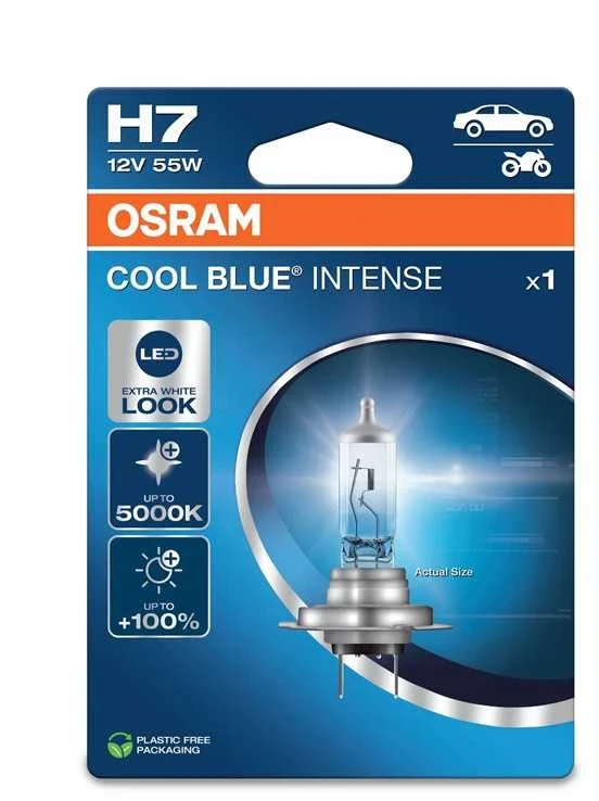Automobilio lemputė Osram 64210CBN-1BL, halogeninė, skaidri sp./mėlyna sp., 12 V