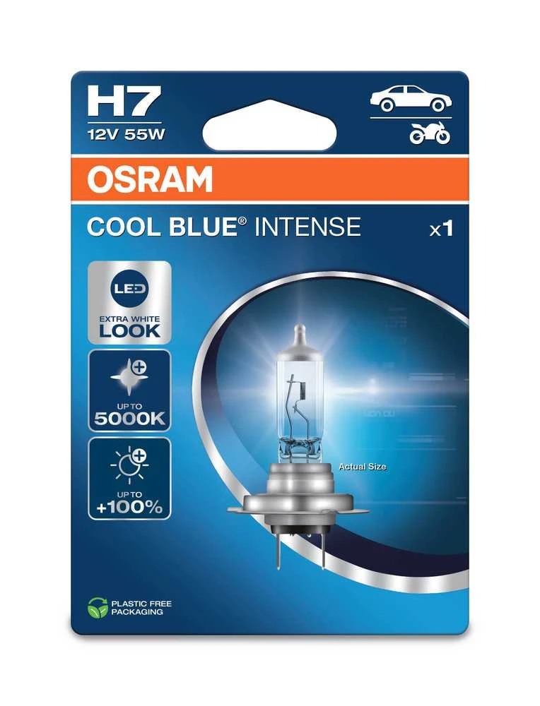 LEMP AUT OSRAM Mėlynas INTENSE 55W 12V H7