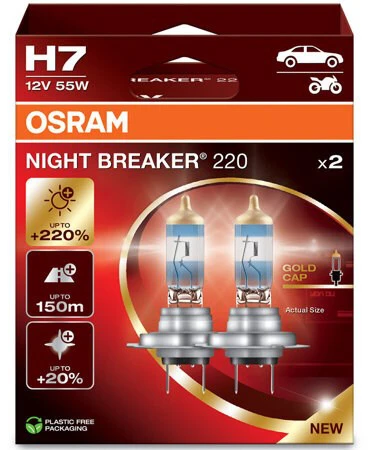 Auto spuldze Osram 64210NB220, halogēnā spuldze, balta krās., 12 V