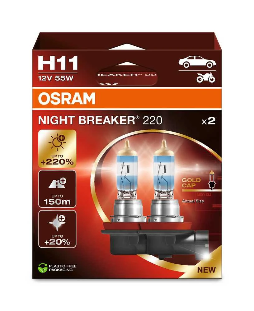 Auto spuldze Osram 64211NB200, halogēnā spuldze, balta krās., 12 V