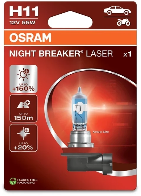 Auto spuldze Osram 64211NL-1BL, halogēnā spuldze, balta, 12 V