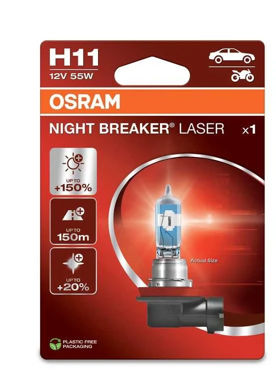 Auto spuldze Osram 64211NL-1BL, halogēnā spuldze, balta, 12 V