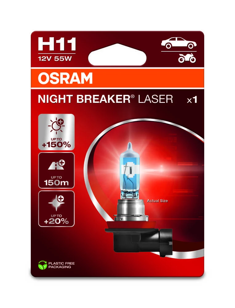 Osram LEMP AUT 55W12V PGJ19-2 10XBLI1 H11