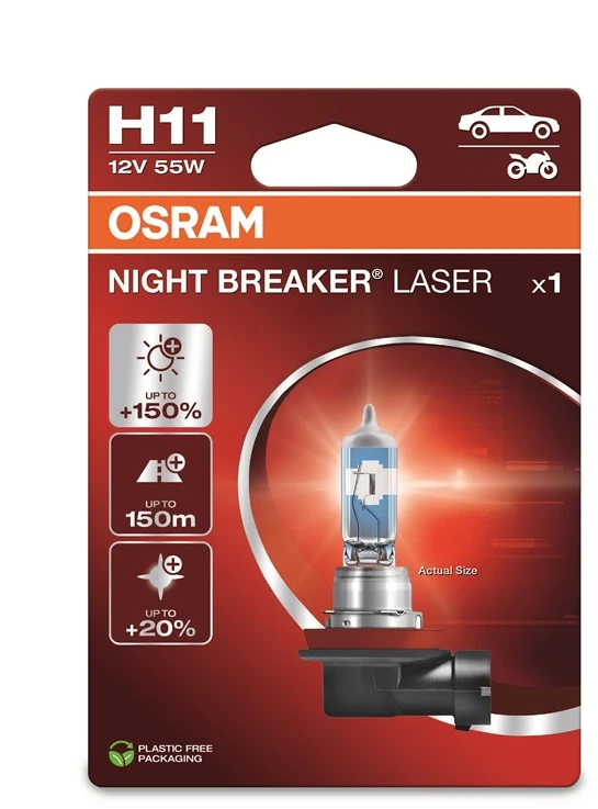 Auto spuldze Osram 64211NL-1BL, halogēnā spuldze, balta, 12 V