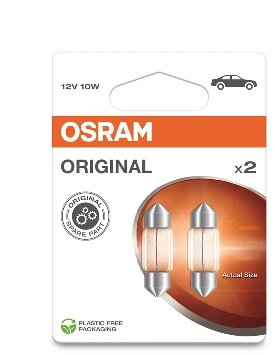 Automobilio lemputė Osram 6438-2BL, kaitrinė, skaidri sp., 12 V