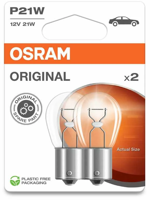 OSRAM Automobilinės lemputės 21W 12V BA15S 2vnt