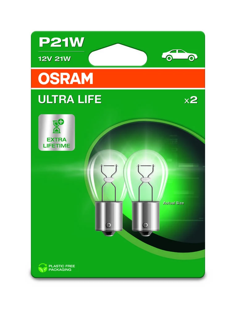 Automobilio lemputė Osram 7506ULT-2BL, kaitrinė, skaidri sp., 12 V