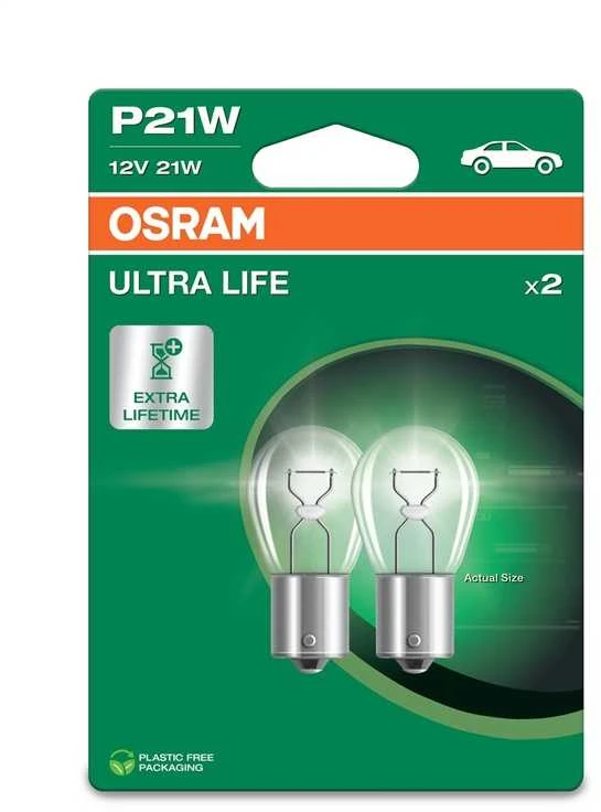 Automobilio lemputė Osram 7506ULT-2BL, kaitrinė, skaidri sp., 12 V