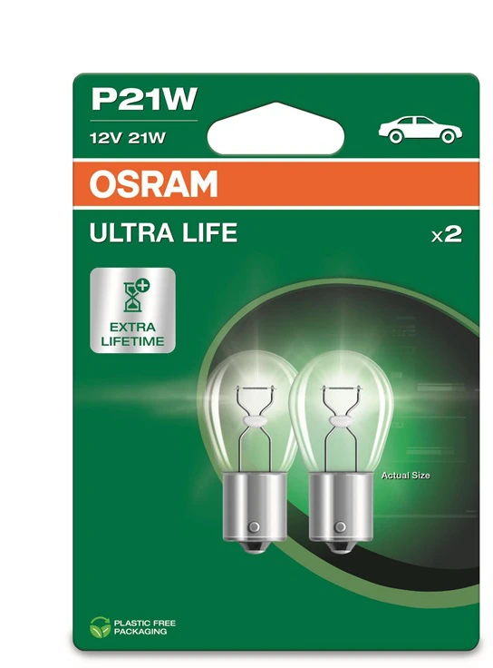 Automobilio lemputė Osram 7506ULT-2BL, kaitrinė, skaidri sp., 12 V