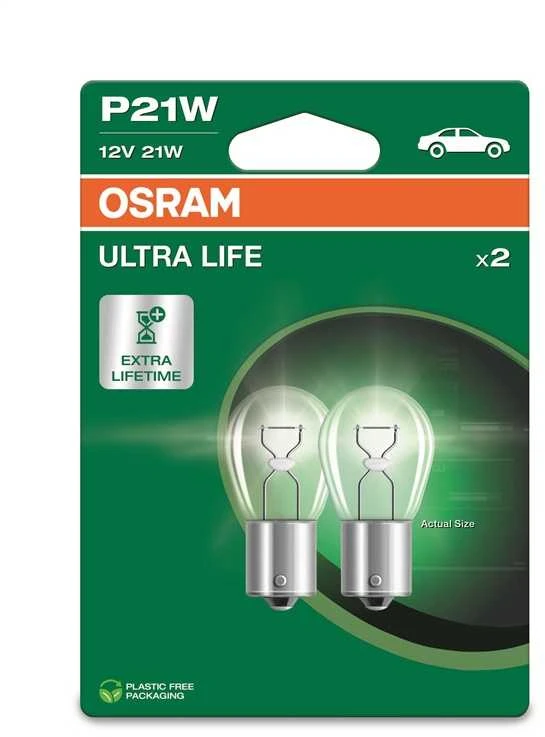 Automobilio lemputė Osram 7506ULT-2BL, kaitrinė, skaidri sp., 12 V