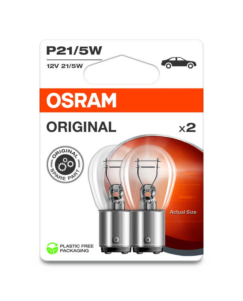 OSRAM Automobilinės lemputės 21/5W 12V BAY15D 2vnt