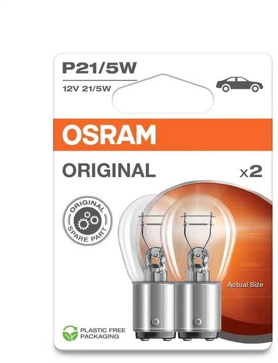 Automobilio lemputė Osram 7528-2BL, kaitrinė, skaidri sp., 12 V
