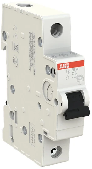 Automatinis jungiklis ABB SH201, 1P, C, 6A, 6kA