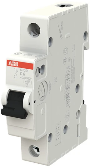 Automatinis jungiklis ABB SH201, 1P, C, 6A, 6kA