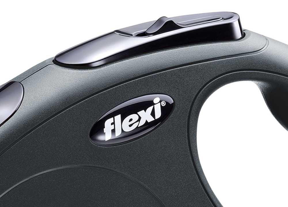 Automatinis pavadėlis Flexi 22627, juodas, 5 m