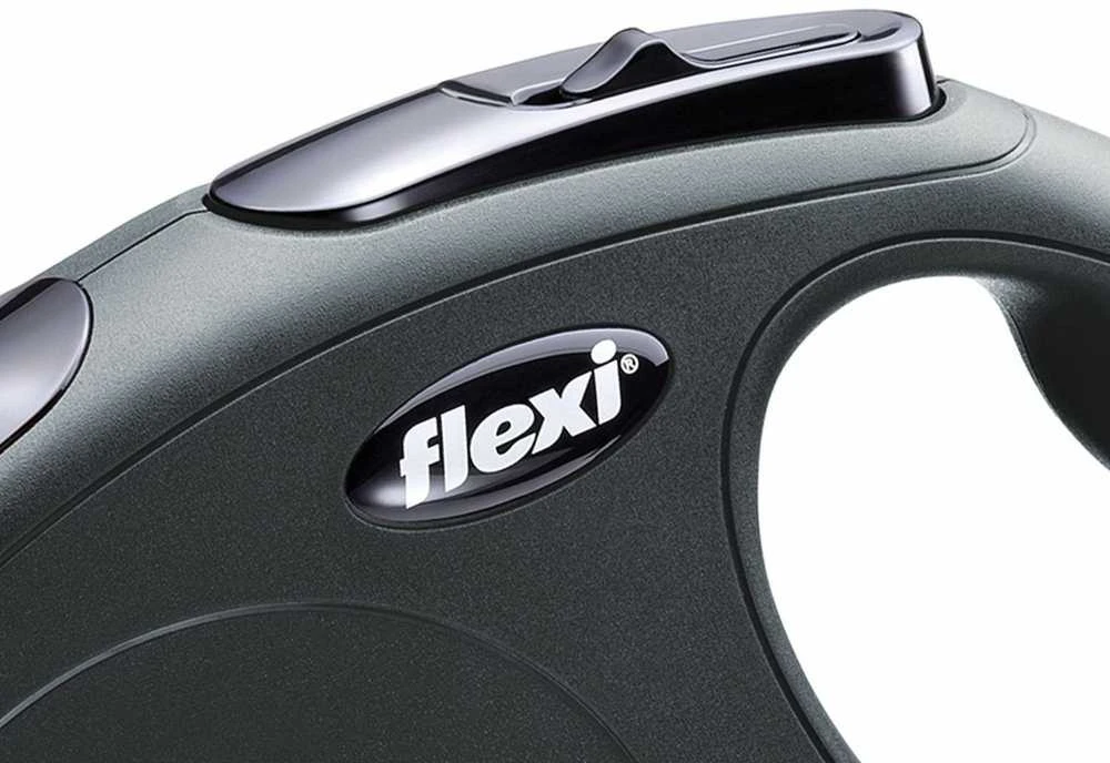 Flexi New Classic M pavadėlis šunims iki 20kg virvinis 5m juodos spalvos