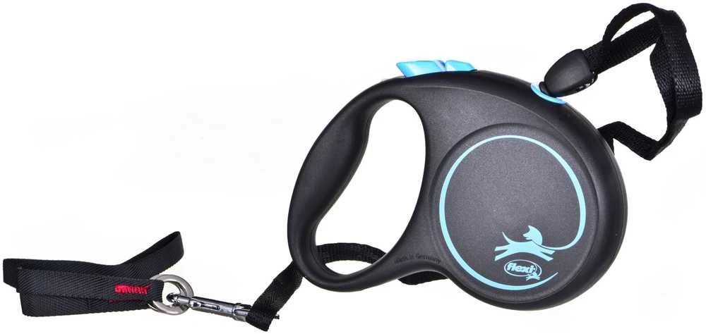 Automatinis pavadėlis Flexi Juodas Design mėlynas/juodas 5m