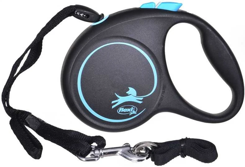 Automatinis pavadėlis Flexi Juodas Design mėlynas/juodas 5m