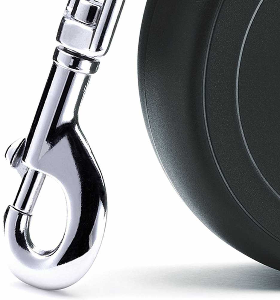 Flexi New Classic S pavadėlis šunims iki 12kg virvinis 8m juodos spalvos
