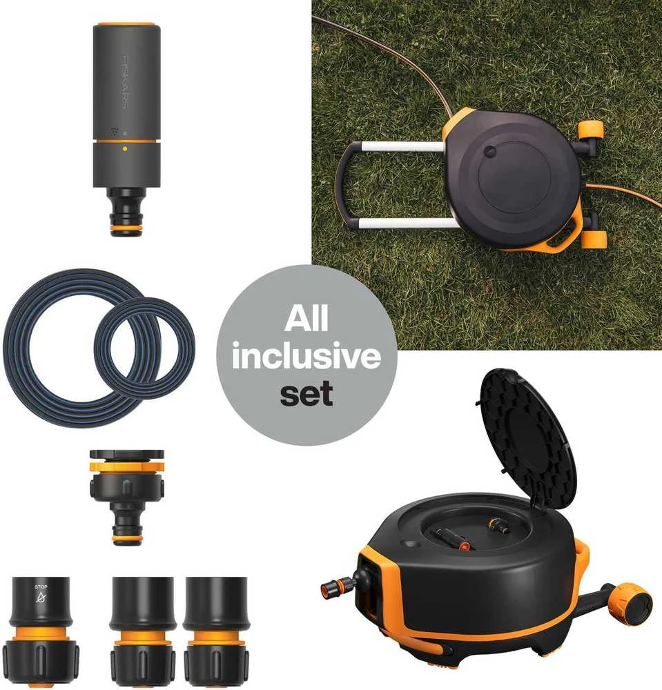 Automatinė ritė su žarna Fiskars 1067548, 60 cm