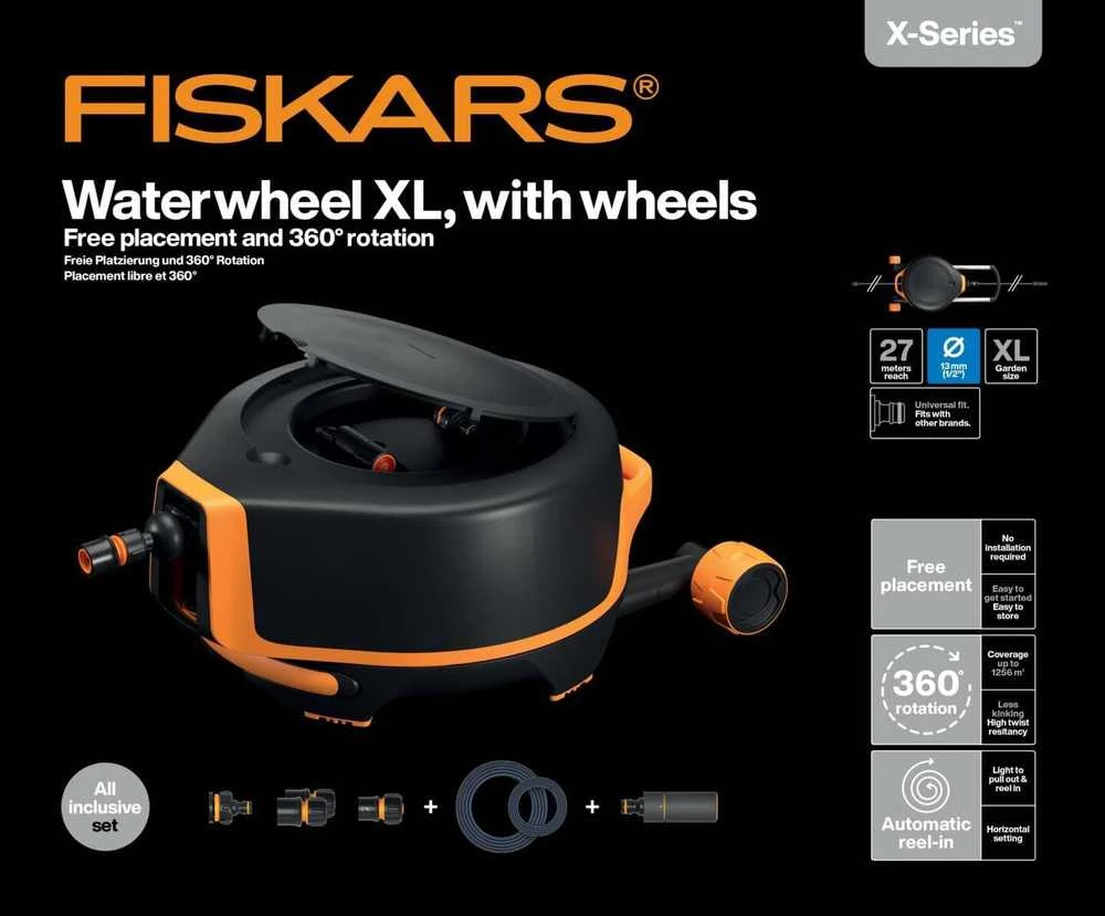 Automatinė ritė su žarna Fiskars 1067548, 60 cm