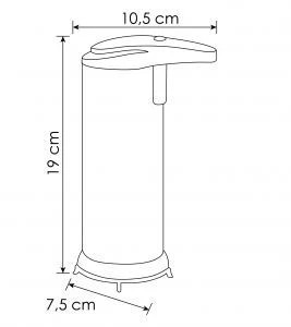 Jutiklinis skystojo muilo dozatorius SANIPLAST, 0,25 l