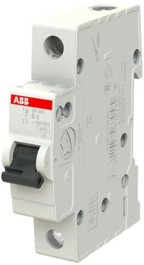 Automatinis jungiklis ABB SH201, 1P, B, 6A, 6kA