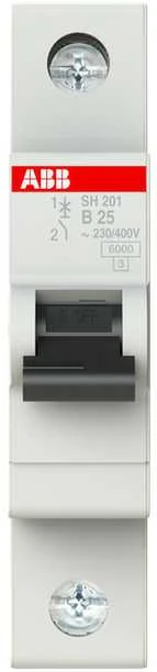 Automatinis jungiklis ABB SH201, 1P, B, 25A, 6kA
