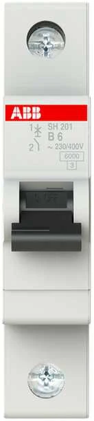 Automatinis jungiklis ABB SH201, 1P, B, 6A, 6kA