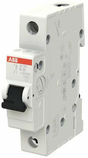 Automatinis jungiklis ABB SH201, 1P, B, 20A, 6kA