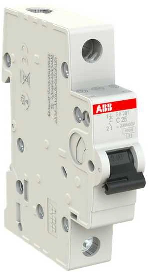 Automatinis jungiklis ABB SH201, 1P, C, 25A, 6kA