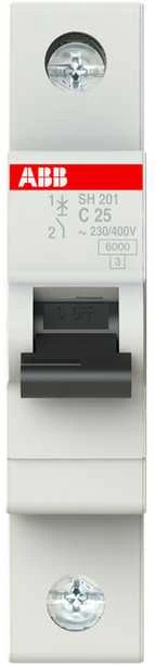 Automatinis jungiklis ABB SH201, 1P, C, 25A, 6kA
